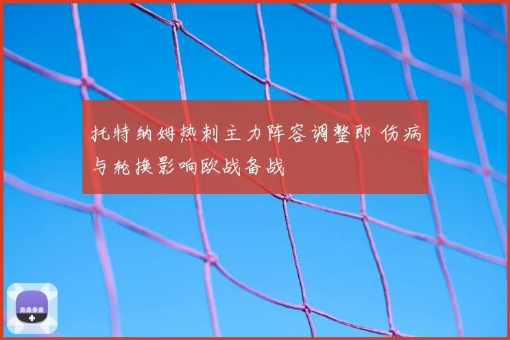 托特纳姆热刺主力阵容调整即 伤病与轮换影响欧战备战
